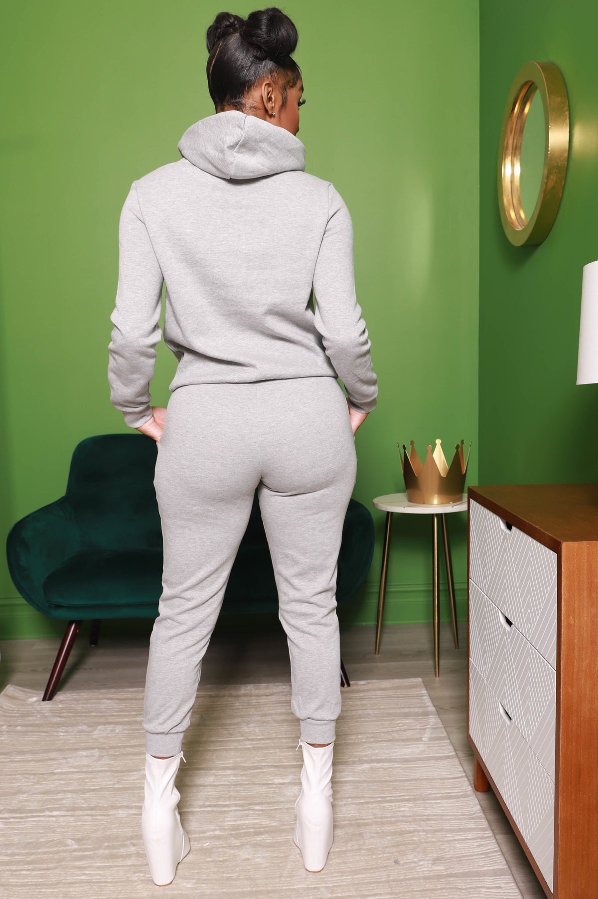 Prime Hoodie Jogger Set - Heather Gray - Swank A Posh