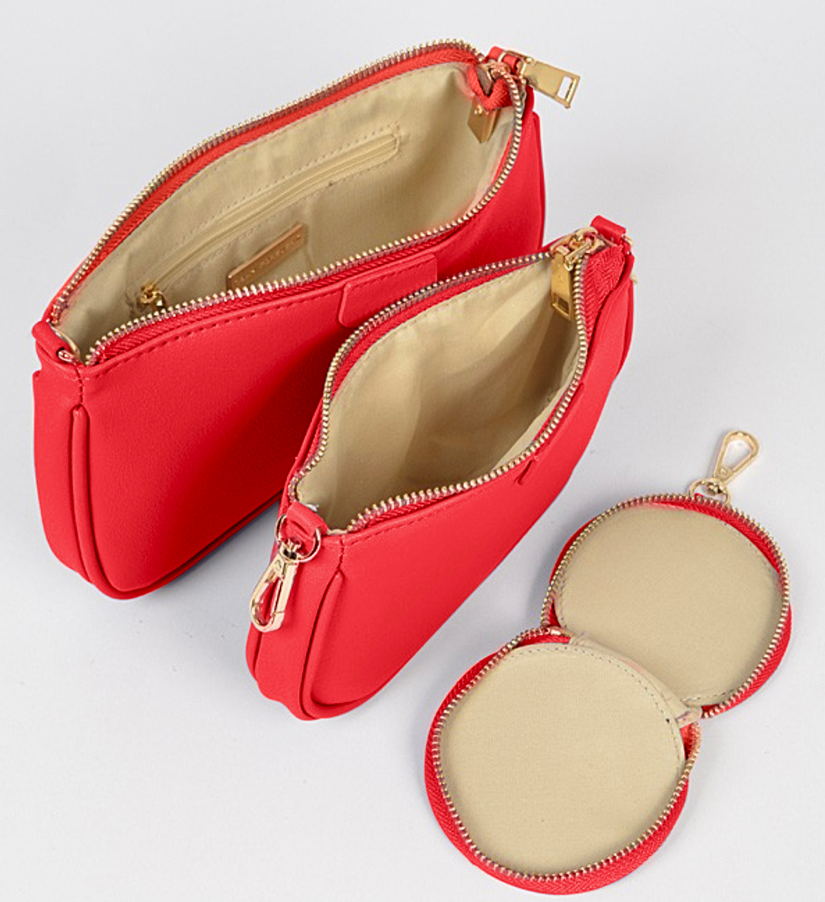 Chained To You Faux Leather Crossbody Bag - Red - Swank A Posh