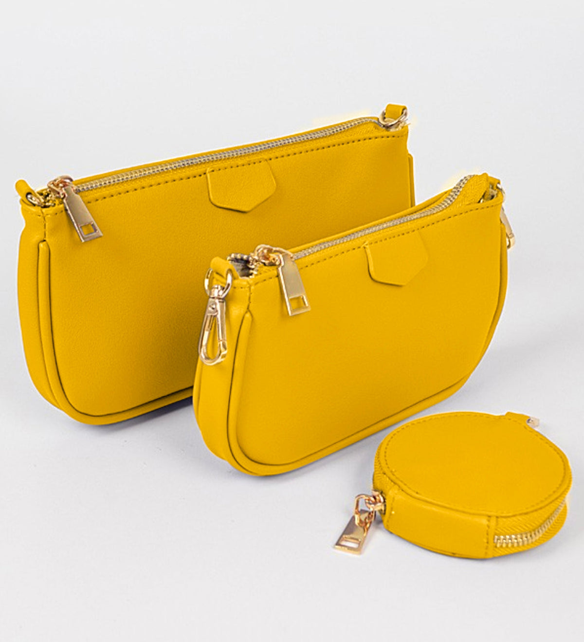 Chained To You Faux Leather Crossbody Bag - Yellow - Swank A Posh