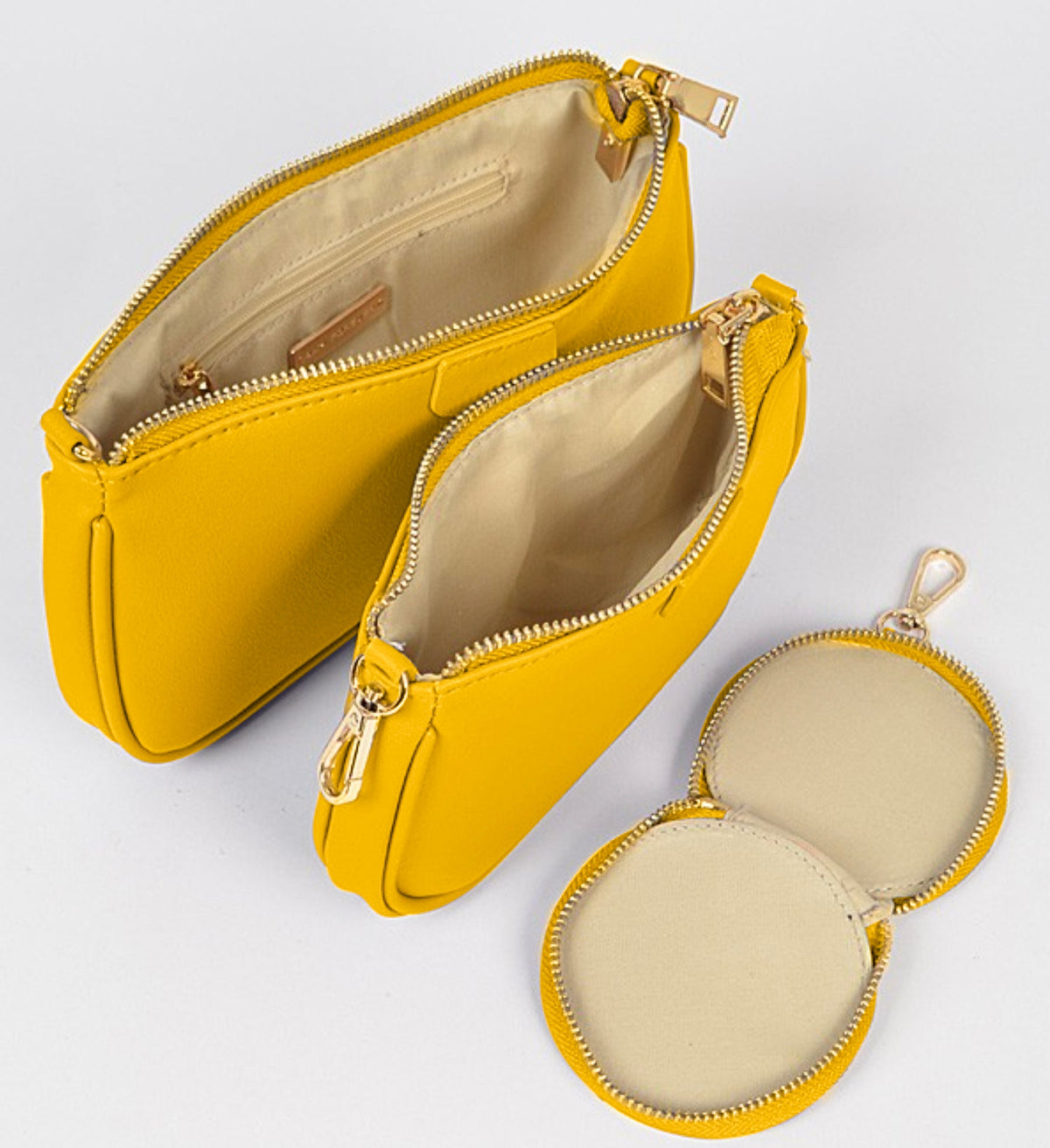 Chained To You Faux Leather Crossbody Bag - Yellow - Swank A Posh