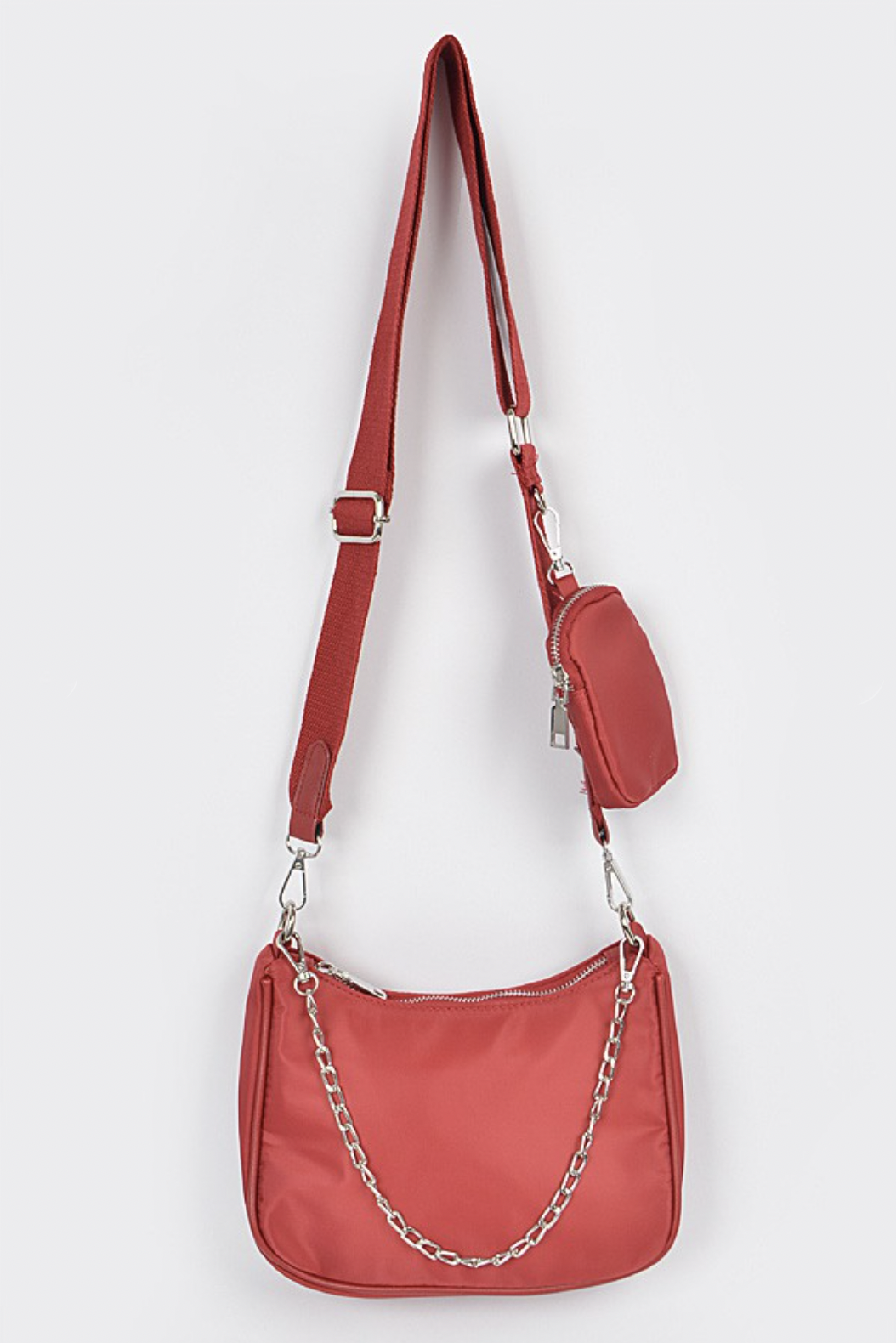 Fit You In Shoulder Bag - Burgundy - Swank A Posh
