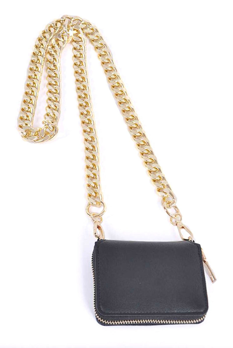 Looking Pretty Faux Leather Mini Purse - Gold