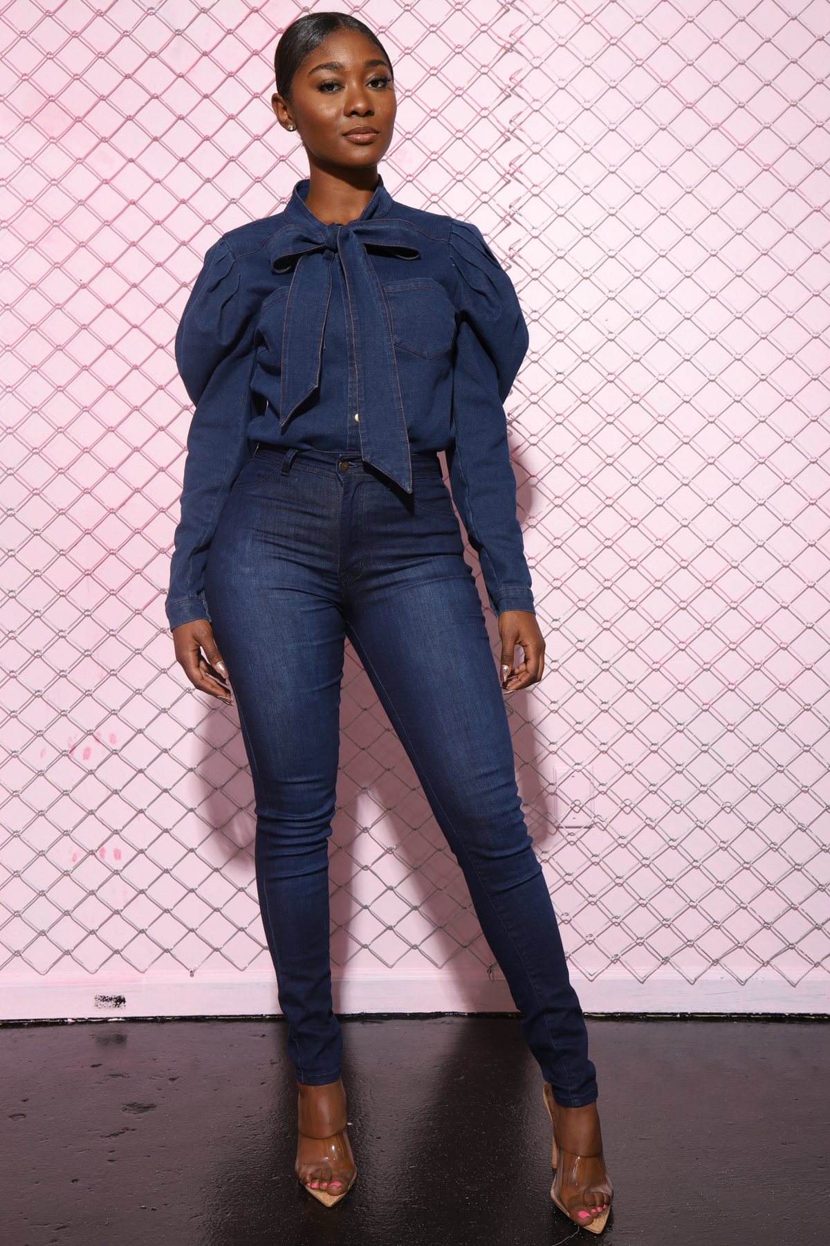 Story High Waist Super Stretch Jeans - Dark Wash - Swank A Posh