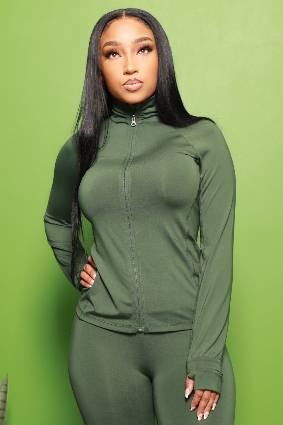 Easy Fit Athletic Set - Olive - Swank A Posh