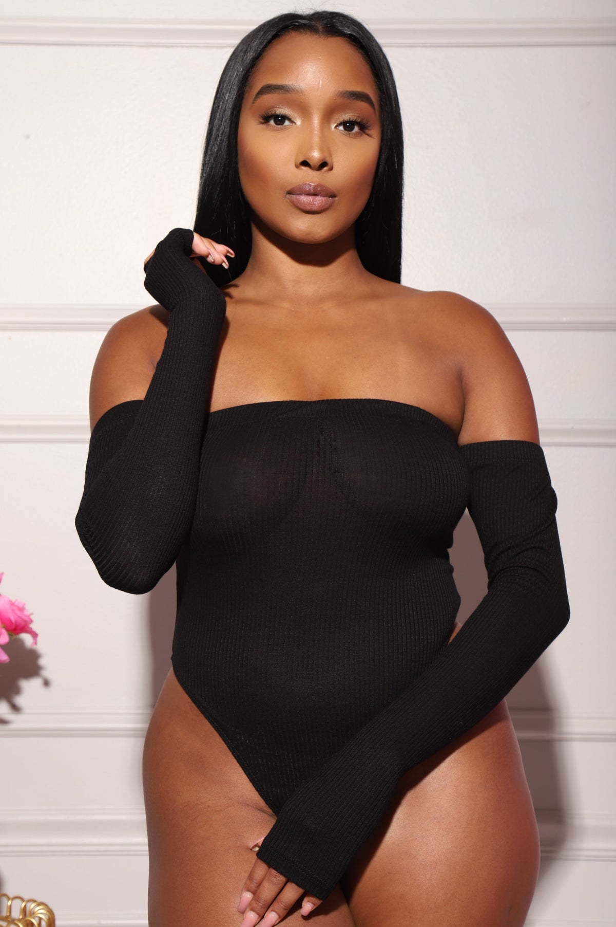 No Excuse Cut Out Bodysuit - Black - Swank A Posh