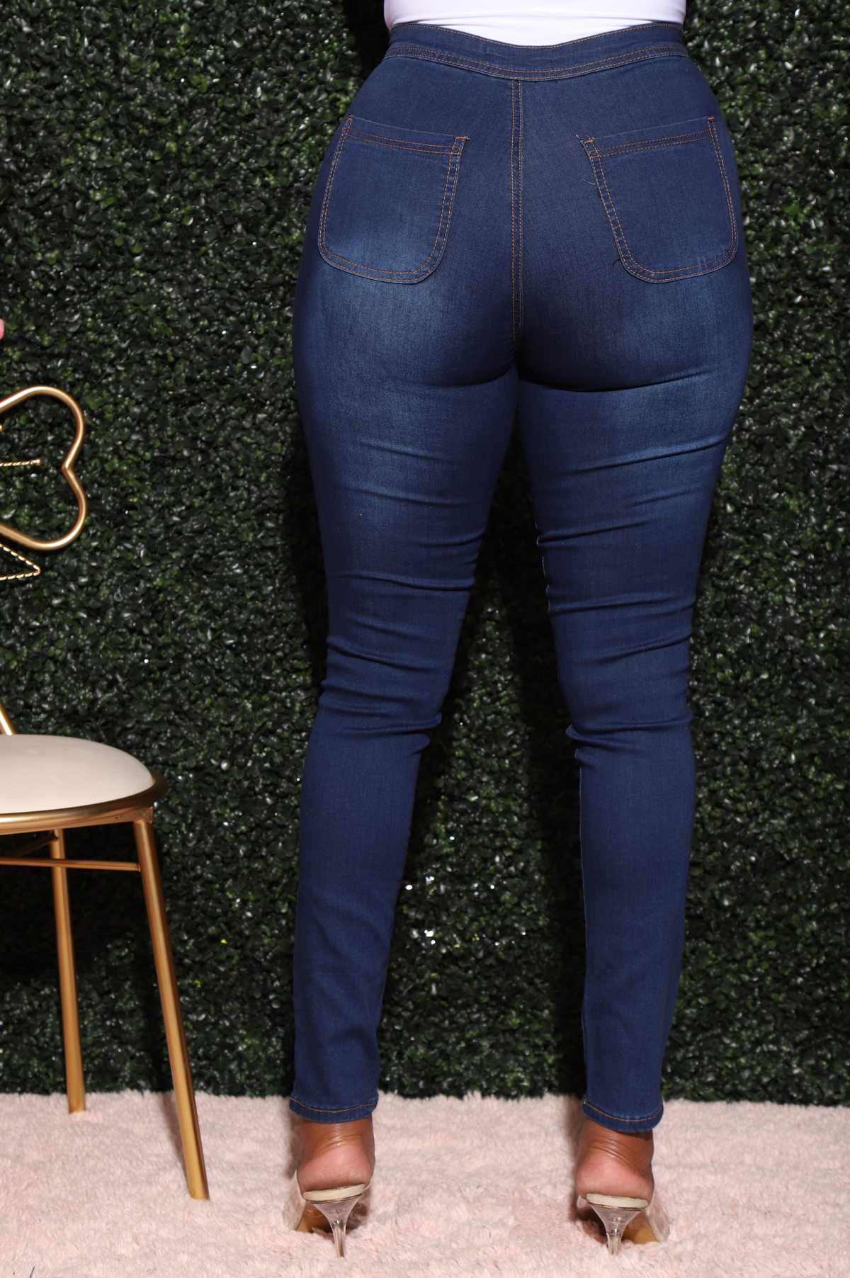 Medium Blue Wash Mega Stretch Jeans - Swank A Posh