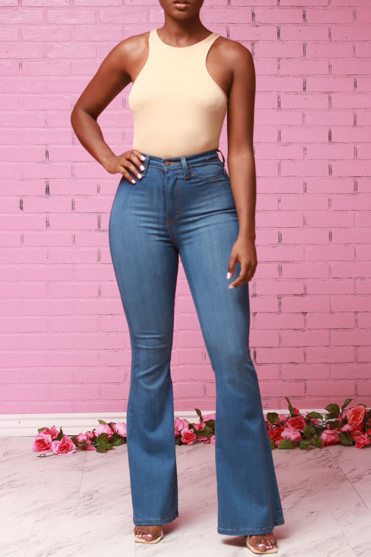 Ring My Bells Bell Bottom Jeans - Light Wash - Swank A Posh