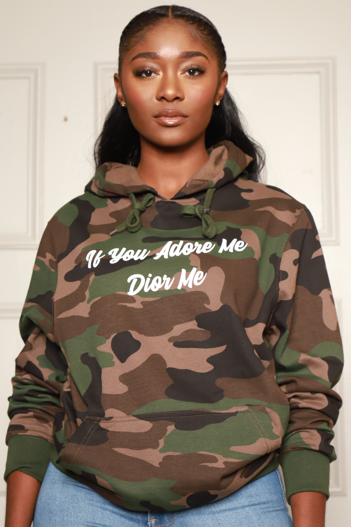 Adore Me Graphic Hoodie - Camo/White - Swank A Posh