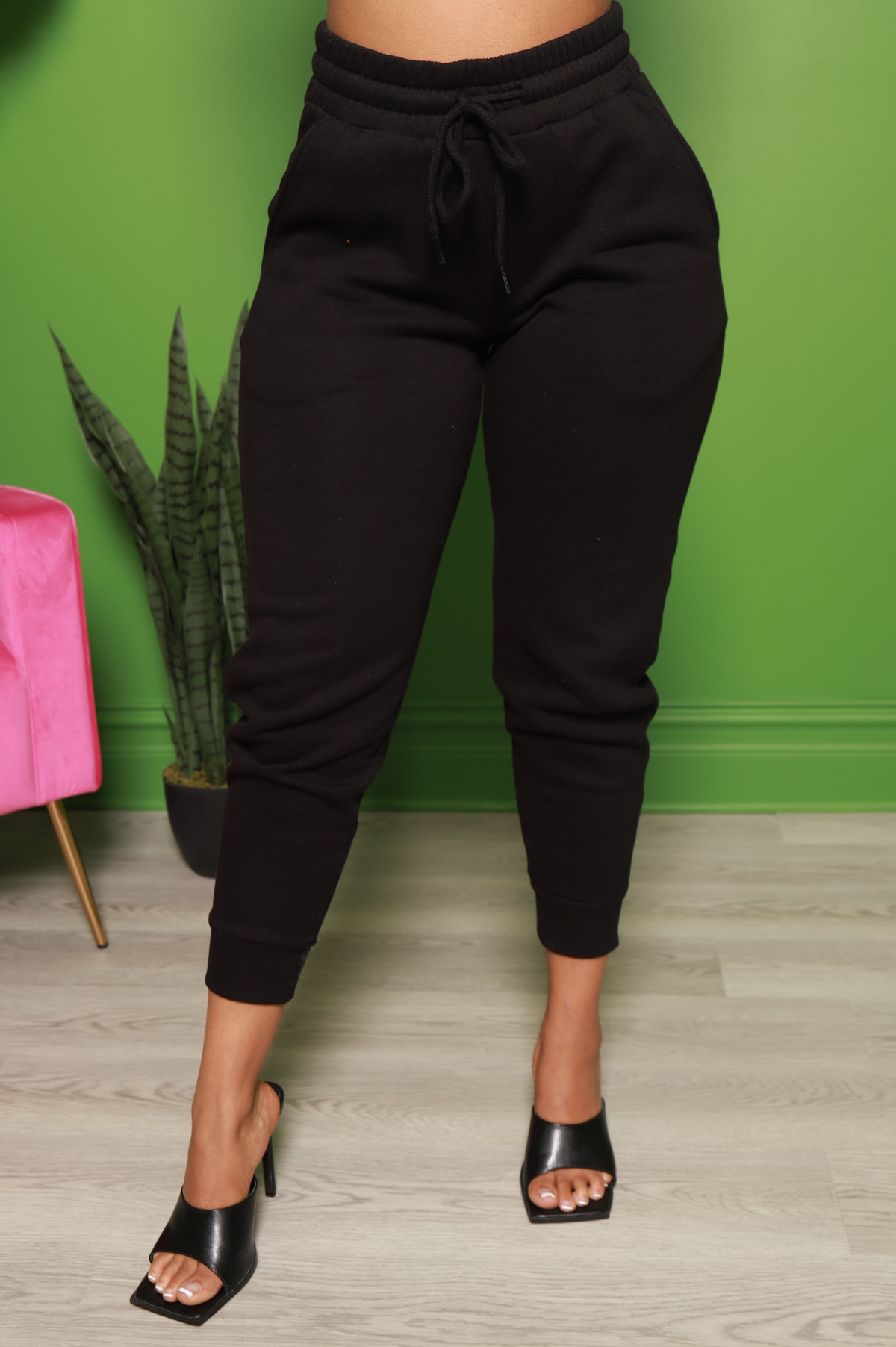 Pop Off Jogger Pants - Black - Swank A Posh