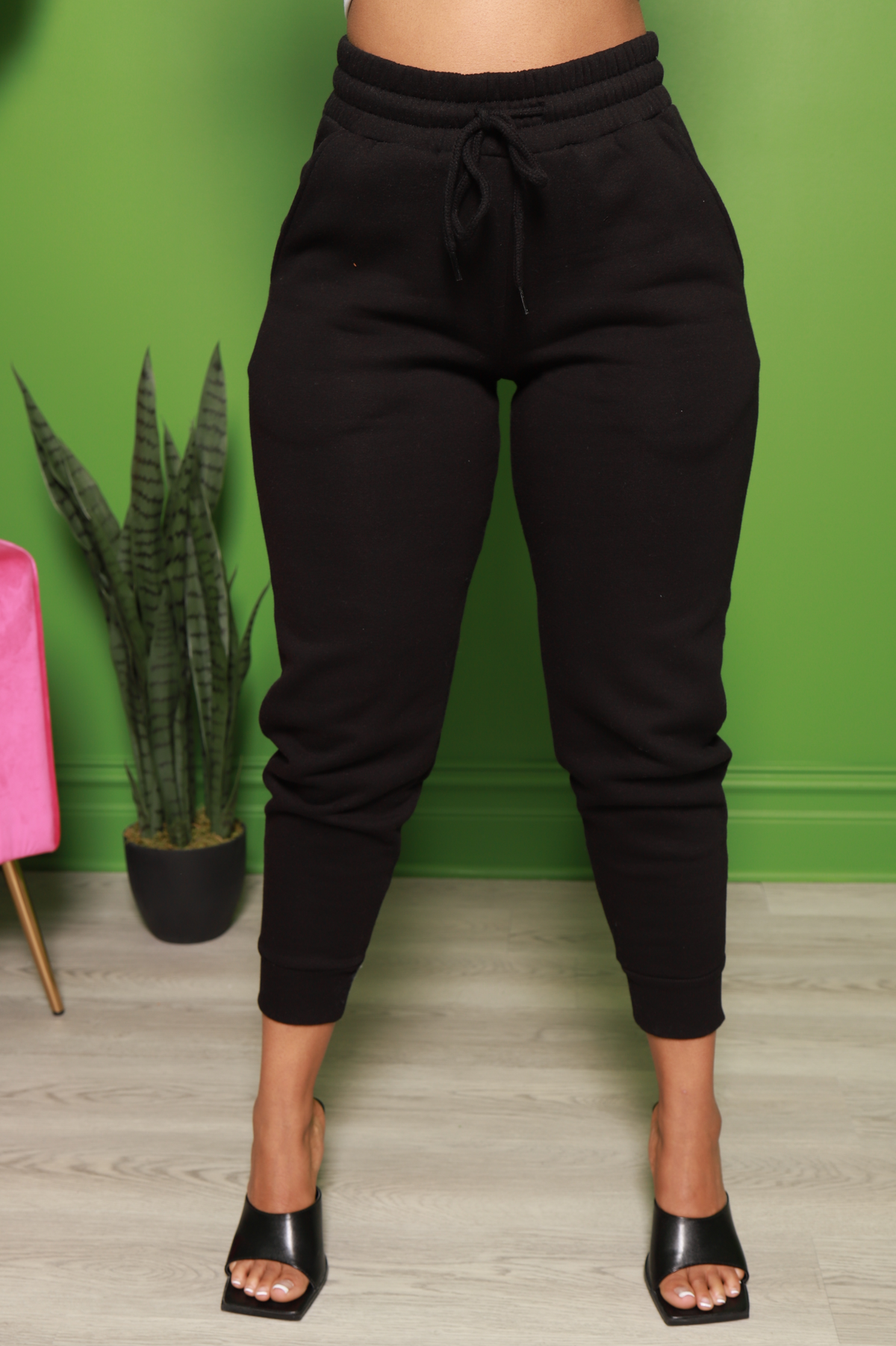 Pop Off Jogger Pants - Black - Swank A Posh