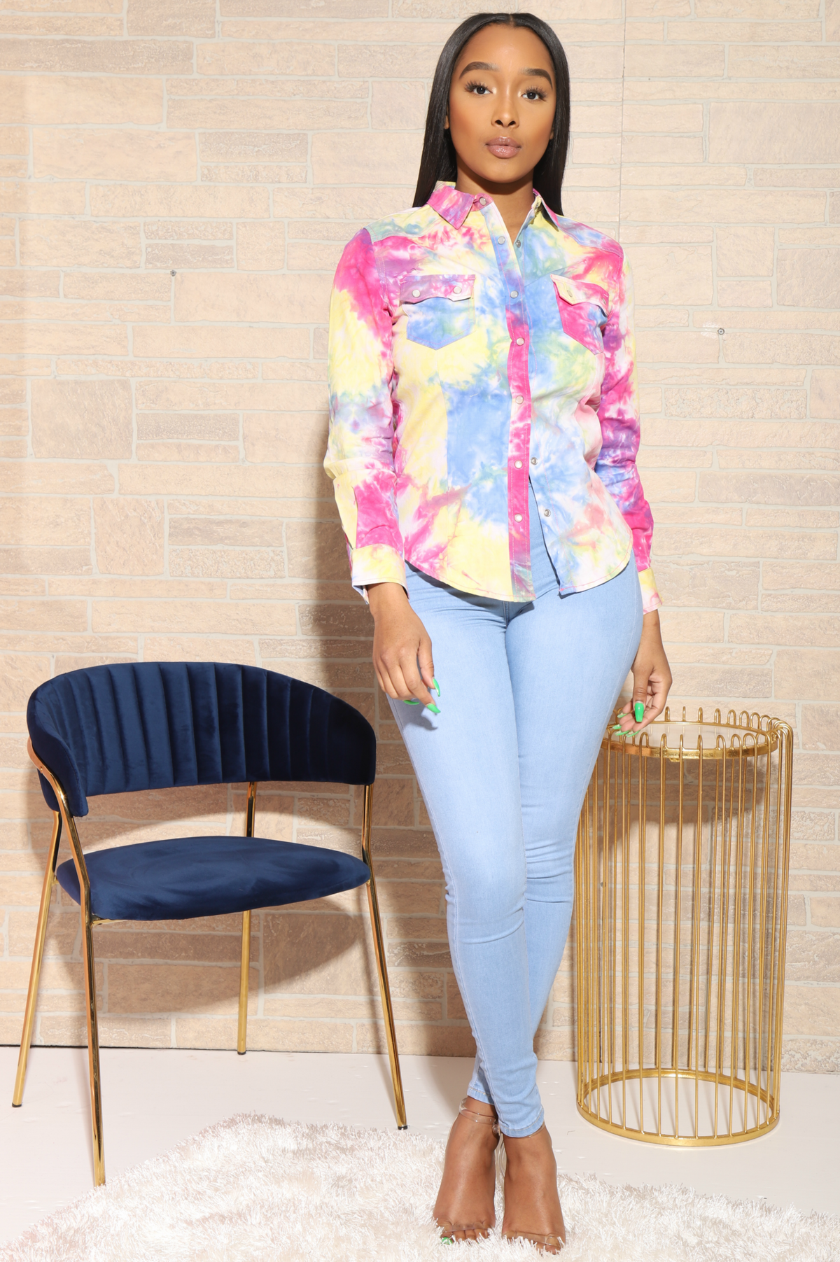 Light Blue Mega Stretch Jeans - Swank A Posh