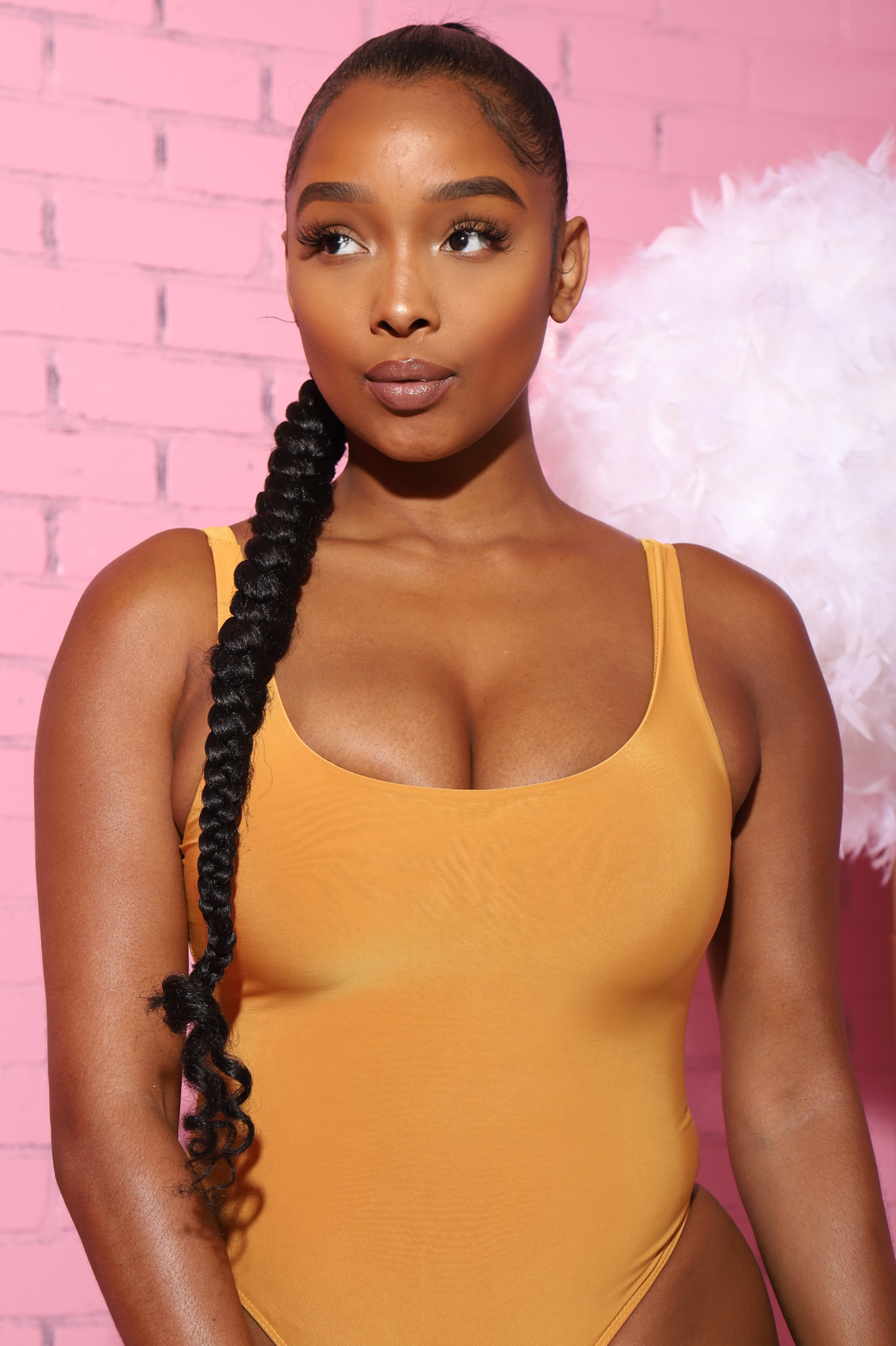 Invest Simple Shaping Tank Bodysuit - Mustard - Swank A Posh