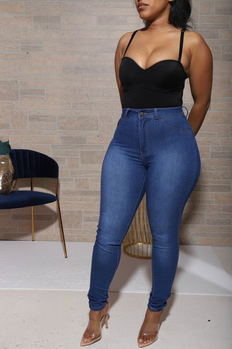 Story High Waist Super Stretch Jeans - Medium Wash