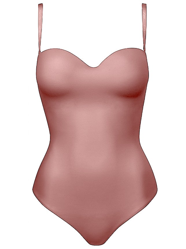 Doctored Form Shape Wear Bodysuit - Mocha - Swank A Posh