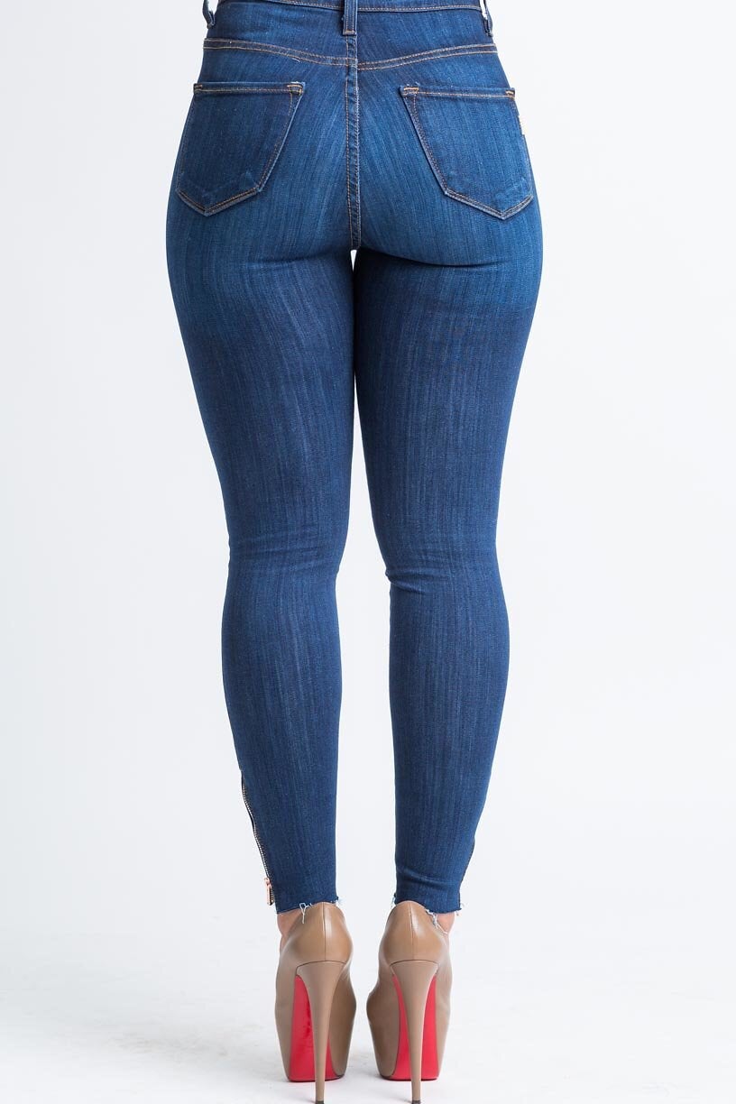 Jasmine Dark Wash High Rise Jeans - Swank A Posh