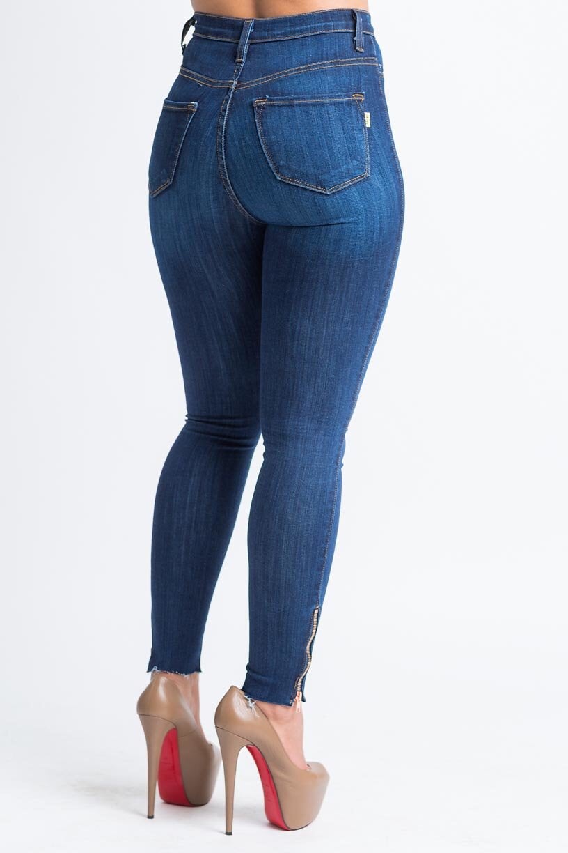Jasmine Dark Wash High Rise Jeans - Swank A Posh