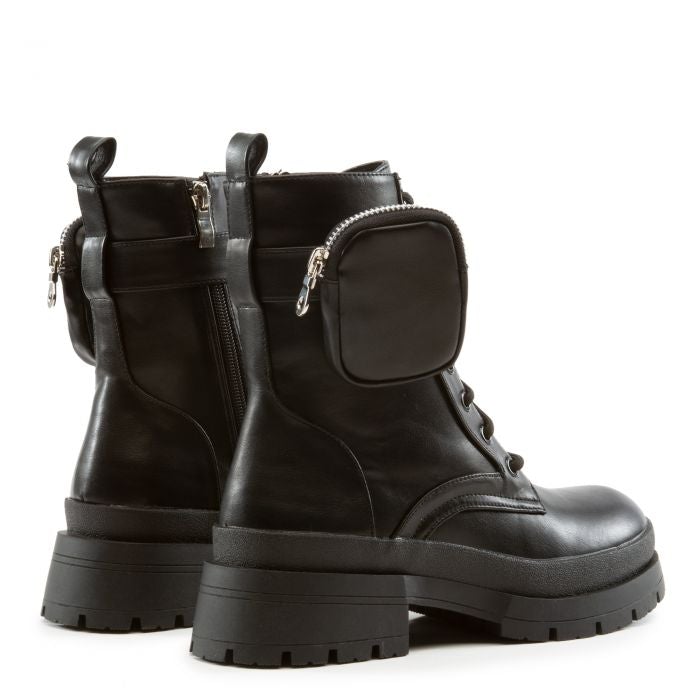 No Trust Faux Leather Hiking Boot - Swank A Posh