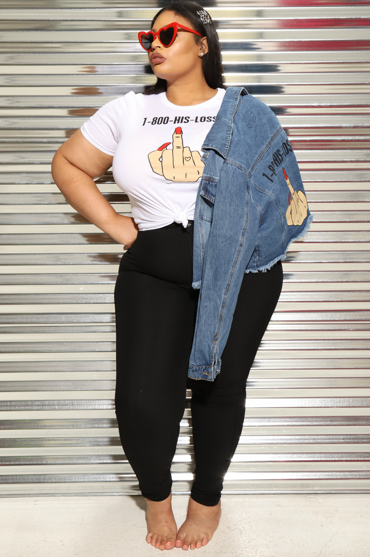 SuperGa High Waist Stretchy Jeans - Black - Swank A Posh